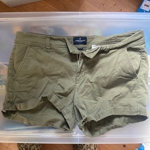 Green American eagle shorts